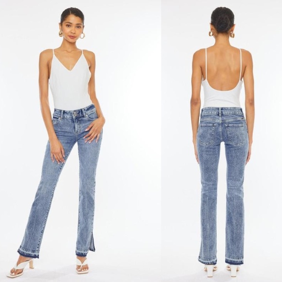 KanCan Denim - *🔵  MID RISE DROP HEM WITH SLIT BOOT CUT KC8685M